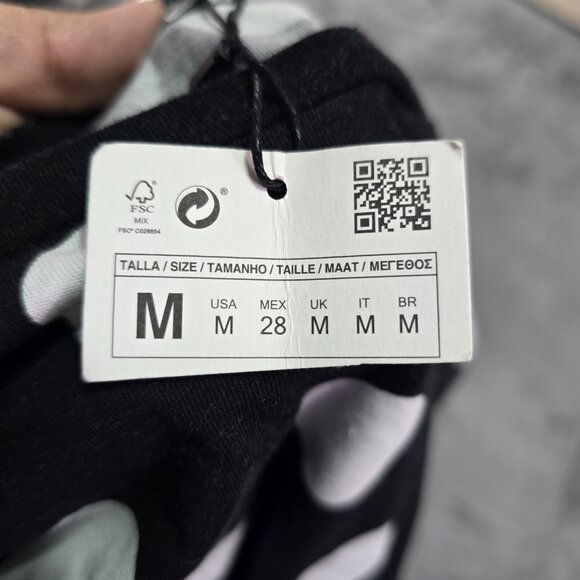 ZARA Polka Dot Puff Sleeve Mini Dress Size M - Picture 5 of 14